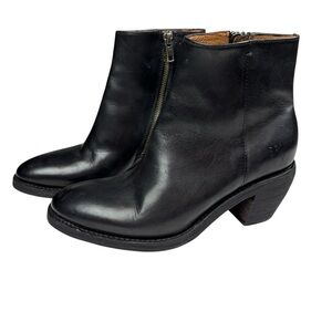 Frye Women's Rosalia Black Leather Ankle Booties Like New - Size 8 B